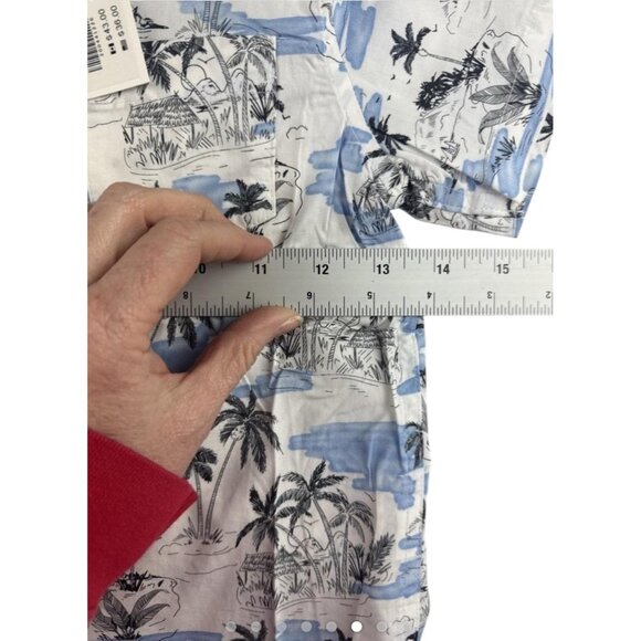 Janie & Jack Palm Tree Collared Button Down Cotton Shirt Sz 4 Boys Toddler - Picture 9 of 10